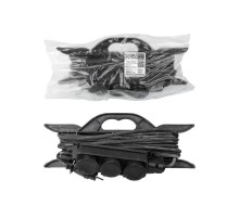 Удлинитель-шнур силовой на рамке, каучук, КГ, IP44, 3 гнезда с/з, 3700 Вт, 10м Народный  SQ1307-0233  TDM