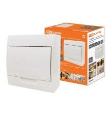 Бокс пластиковый навесной ЩРН-П-8 модулей с белой крышкой, навесной, пластик IP41  SQ0903-0003  TDM