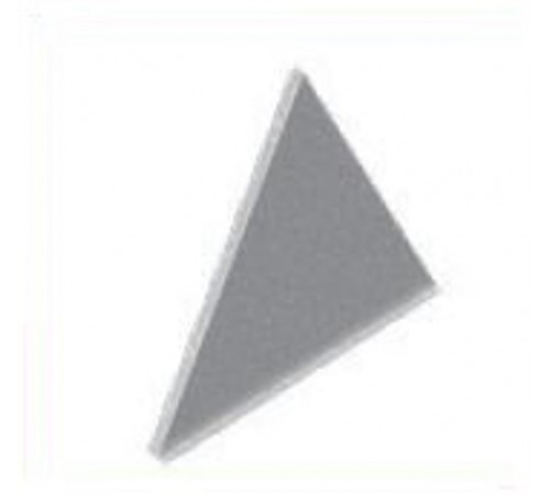 Заглушка крышки двускатной для лестничного лотка ЛКР шириной 300 мм, толщ. 1,0 мм, Сендзимир цинк, 030130  ЗКДЛКР-300-1,0-СЦ   Ostec