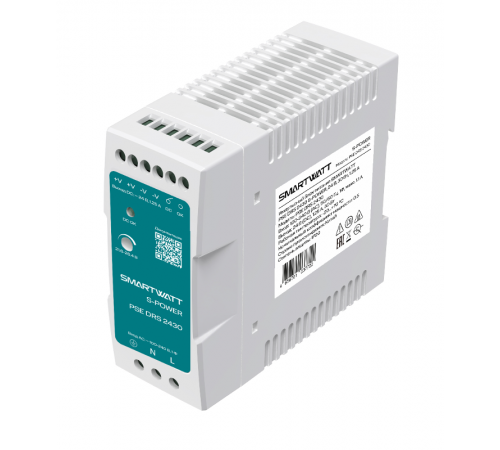 Блок питания импульсный SMARTWATT PSE DRS 2430 S-POWER, 24 В, 30 Вт, 1,25 А  4512020450015  SMARTWATT