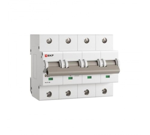 Выключатель автоматический ВА 47-125 4P 50А (D) 15кА PROXIMA   mcb47125-4-50D  EKF