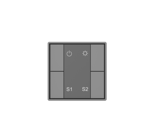 Кнопочная панель 4-х кл. (2 сцены/1 группа), металлический корпус, серый DA-SW-S2-PG  DA-SW-S2-PG  VARTON