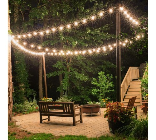 Гирлянда "Белт-лайт",  CL50-8  10 E27, шаг 50cm белый, 8м (3м сетевой шнур) IP65  29884  FERON