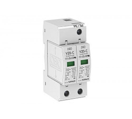 Устройства защиты от импульсных перенапряжений УЗИП для силовых сетей 2 пол. (Класс II), 280 В (V20-C 2-280)  5094621  OBO Bettermann