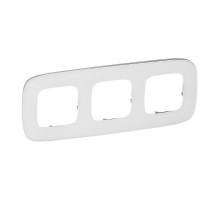 Valena ALLURE Белое стекло Рамка 3-ая  755543  Legrand