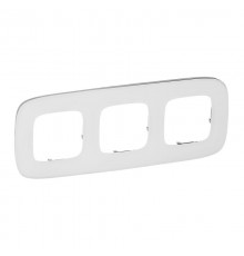 Valena ALLURE Белое стекло Рамка 3-ая  755543  Legrand
