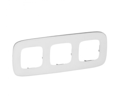 Valena ALLURE Белое стекло Рамка 3-ая  755543  Legrand