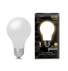 Лампа светодиодная Black LED Filament A60 OPAL E27 10W 820lm 2700К  102202110  Gauss