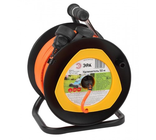 Удлинитель силовой ЭРА RPx-1-2x1.5-50m на п. катушке б/з 1 гн 50м ПВС 2x1.5  Б0046835  ЭРА