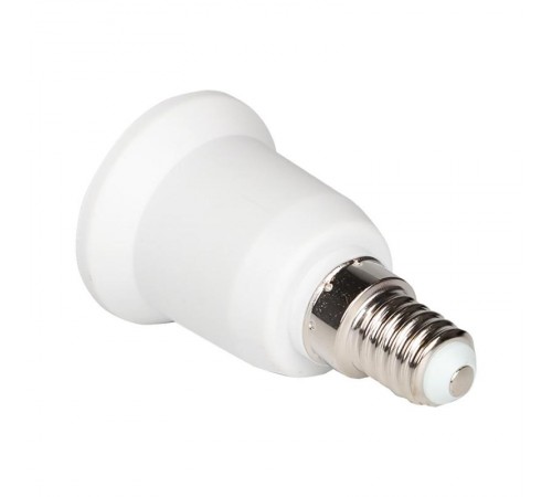 Переходник Е14-Е27 белый PROxima  AD-E14-E27-w  EKF