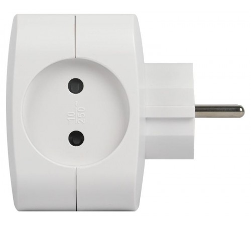 Разветвитель электрический ЭРА SP-4-USB-W на 4 розетки + 2xUSB 2400mA, без заземл 10А (белый)   Б0049532  ЭРА