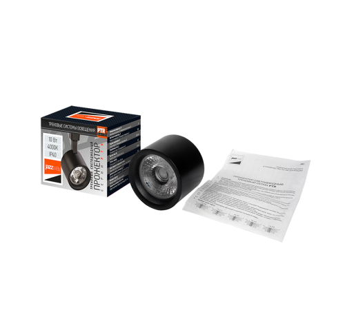 Светильник светодиодный трековый однофазный PTR 0510 10w 4000K 24° BL (чёрный) IP40  .5035430  JAZZWAY