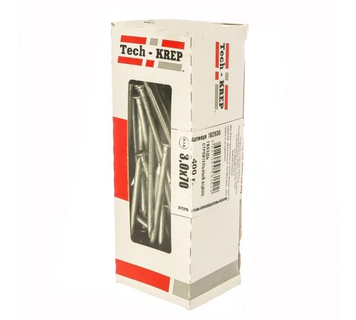 Гвоздь строительный оцинкованный 3,0х70 (400 г) - коробка с окном  102030  Tech-KREP