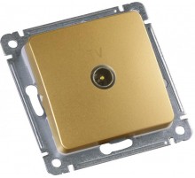 Розетка телевизионная оконечная скрытой установки, механизм, цвет золото  РСТВ-401-07  HEGEL