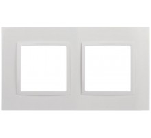 Рамка для розеток и выключателей Elegance 14-5012-01 Classic, на 2 поста, белый  Б0060576  ЭРА