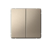 ArtGallery Шампань Выключатель 2-клавишный , 10АХ, механизм, быстрозажим. клем.  GAL000551S  SE