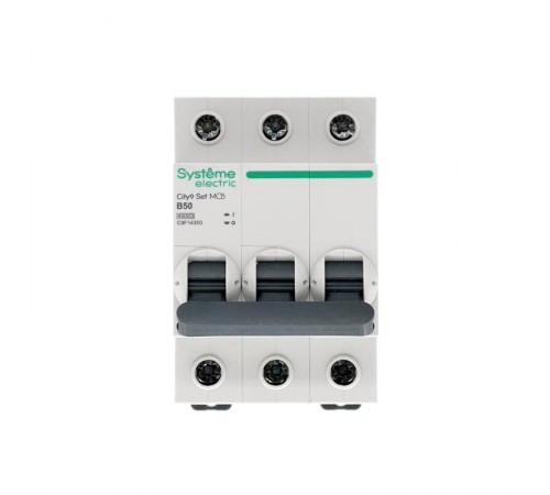 Выключатель автоматический трёхполюсный 50А B 4.5kA City9  C9F14350  SE