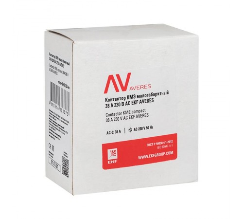 Контактор КМЭ 38А 400В АС EKF AVERES  ctr-s-40-00-400-av  EKF
