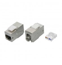 Модуль  Keystone RJ45 CAT6A экранированный(STP), 90 градусов,серебристый (форм-фактор S19)  RNK6AF90TL  DKC