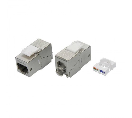 Модуль  Keystone RJ45 CAT6A экранированный(STP), 90 градусов,серебристый (форм-фактор S19)  RNK6AF90TL  DKC