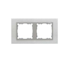 Simon 82 Рамка декоративная, 2 поста, S82 Nature, Металл, матовая сталь-алюминий  82927-34  Simon