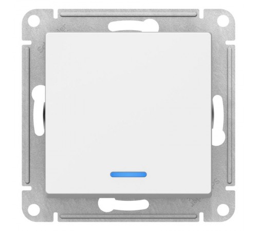AtlasDesign Лотос Выключатель 1-клавишный с подсветкой, сх.1а, 10АХ, механизм  ATN001313  SE
