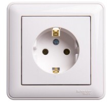 W59 Белый Розетка с заземлением без шторок, 16А, (в сборе)  RS16-154-18  SE