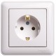 W59 Белый Розетка с заземлением без шторок, 16А, (в сборе)  RS16-154-18  SE