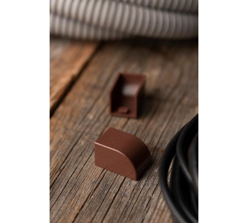 Заглушка (16х16) (4 шт) Plast EKF PROxima  под темное дерево    ecd-16-16x4   EKF 