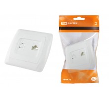 Розетка компьютерная RJ45  белая "Онега"   SQ1805-0022  TDM