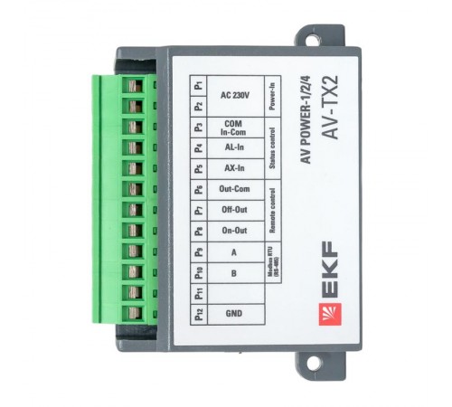 Коммуникационный блок ModBus RTU для ETU x.2 AV POWER-1/2/4 AVERES  mccb-124-modbus-av  EKF