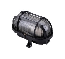 Светильник пылевлагозащищенный под лампу для ЖКХ НБП 02-60-004.03У 60Вт ЛН E27 IP54 Евро корпус и защитная сетка, черный  SQ0312-0002  TDM