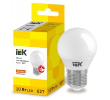 Лампа светодиодная  ALFA G45 шар 10Вт 230В 3000К E27  LLA-G45-10-230-30-E27  IEK