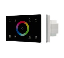 Панель Sens SMART-P83-RGB Black (230V, 4 зоны, 2.4G) (Arlight, IP20 Пластик, 5 лет)  028403  Arlight