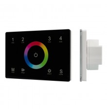 Панель Sens SMART-P83-RGB Black (230V, 4 зоны, 2.4G) (Arlight, IP20 Пластик, 5 лет)  028403  Arlight