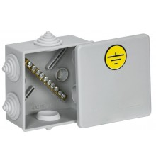 Коробка КУП КМ41360 85х85х40мм IP44 6 вв. (7035)  UKO21-085-085-040-K41-44U  IEK