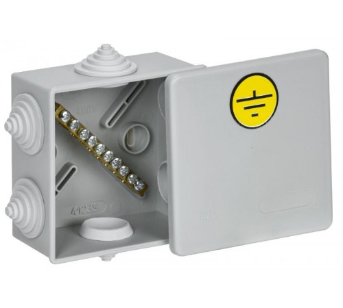 Коробка КУП КМ41360 85х85х40мм IP44 6 вв. (7035)  UKO21-085-085-040-K41-44U  IEK