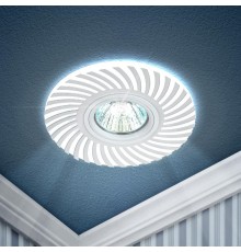 Светильник светодиодный DK LD32 WH /1 декор cо светодиодной подсветкой MR16 220V max 11W белый  Б0046906  ЭРА