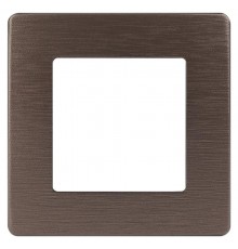 Рамка для розеток и выключателей серия 12 12-5101-13 на 1 пост, сатин, бронза  Б0052506  ЭРА