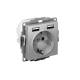 AtlasDesign Алюминий Розетка 16А c 2 USB A+A, 5В/2,4А, 2х5В/1,2А, механизм  ATN000330  SE