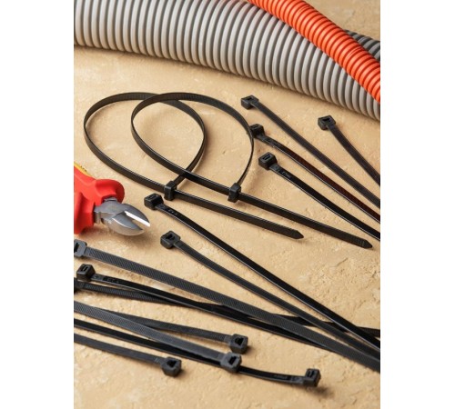 Хомут нейлоновый ЧЕРНЫЙ 7,2х400 (уп./100шт) EKF PROxima  plc-cb-7.2x400  EKF