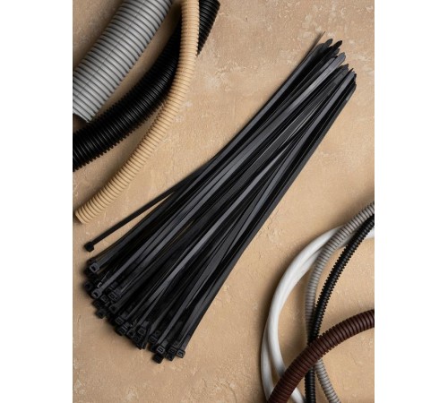 Хомут нейлоновый ЧЕРНЫЙ 7,2х400 (уп./100шт) EKF PROxima  plc-cb-7.2x400  EKF