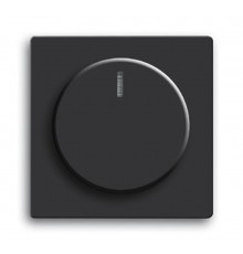 Плата центральная (накладка) с ручкой и лампой для поворотного светорег., серия solo/future, цвет чёрный бархат  6599-0-2966   2CKA006599A2966  ABB