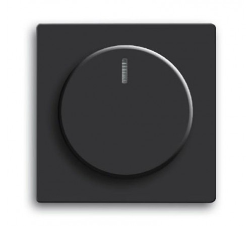 Плата центральная (накладка) с ручкой и лампой для поворотного светорег., серия solo/future, цвет чёрный бархат  6599-0-2966   2CKA006599A2966  ABB