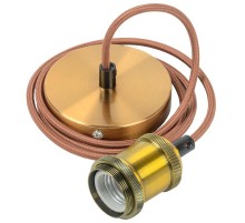 Патрон подвесной E27 со шнуром 1,5м RETRO золото  EPA12-04-02-K22  IEK