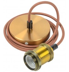 Патрон подвесной E27 со шнуром 1,5м RETRO золото  EPA12-04-02-K22  IEK