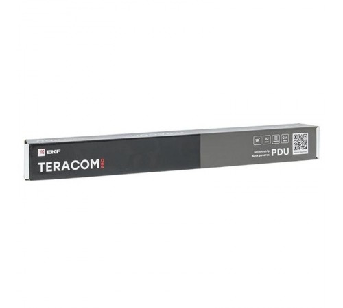 Блок розеток PDU TERACOM PRO 19" 1U 10А/250В 7 розеток Schuko с выключателем разъем C14  TRP-HPD-LS-10A-7SH-C14  EKF
