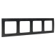 Стокгольм Рамка 4-местная черная EKF PROxima  EAM-G-303-30  EKF
