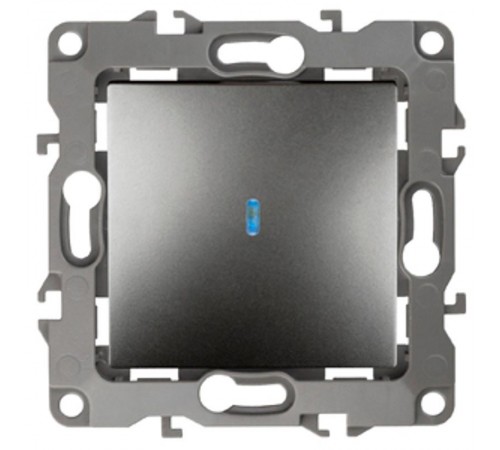 Выключатель с подсветкой 12-1102-12 10АХ-250В,  графит  Б0019280  ЭРА