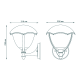 Светильник садово-парковый Aura на стену вверх 188*210*238mm, 170-240V / 50Hz, 1xE27, Max.60W, IP54  GD027  Gauss